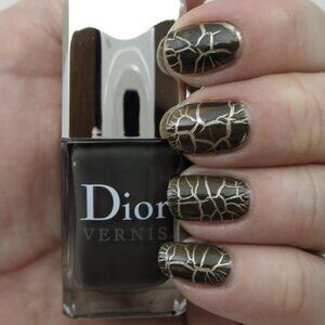Dior “Golden Jungle” Vernis Duo for Crocodile Leather Effect Nails
